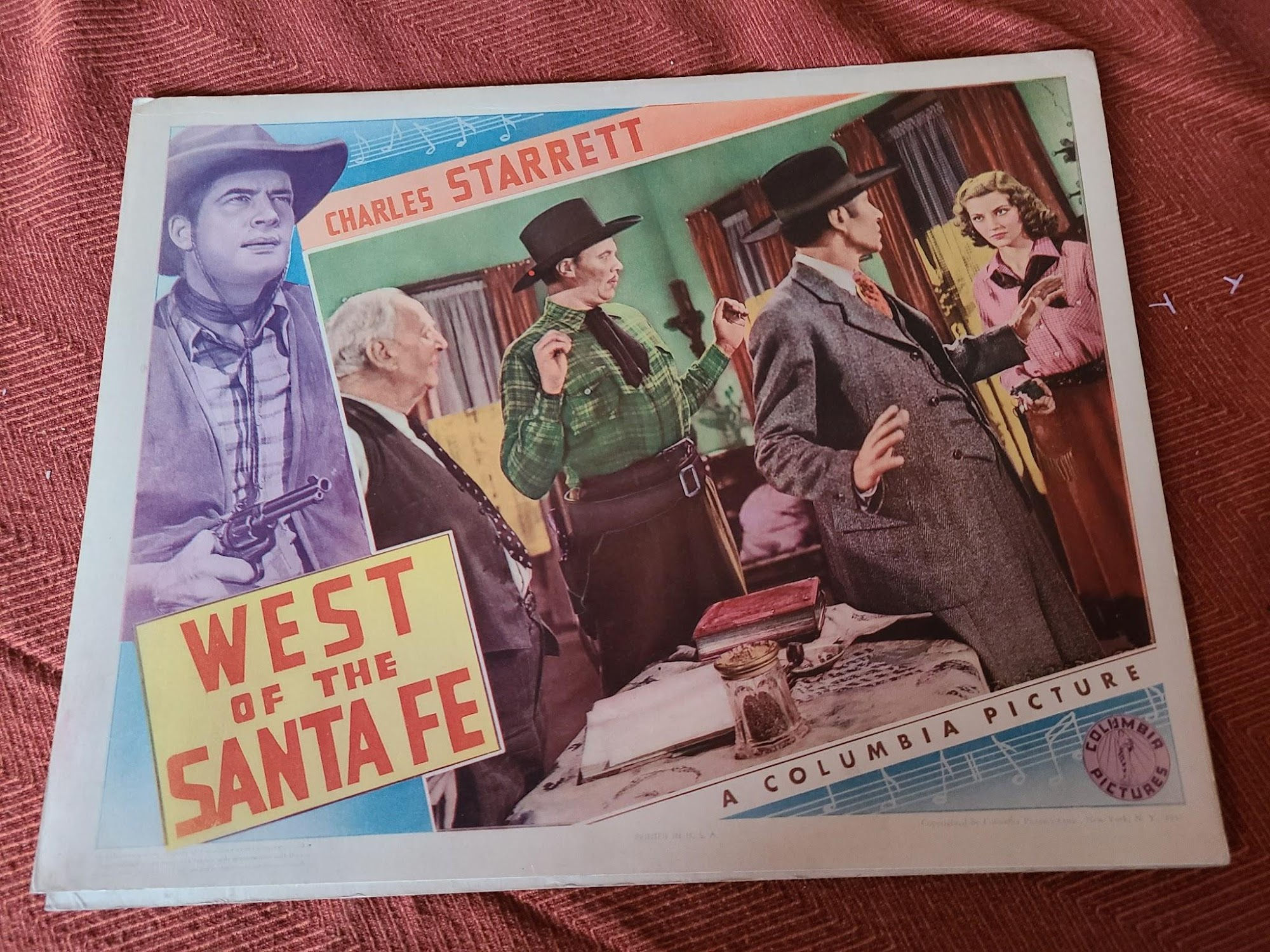 West of Santa Fe 1938 Western Lobby Cards