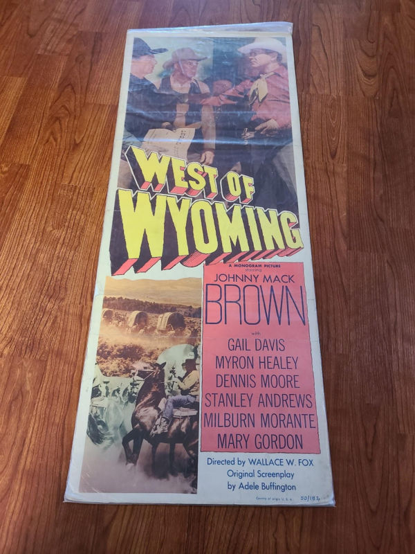 West Of Wyoming 1950 Inserts