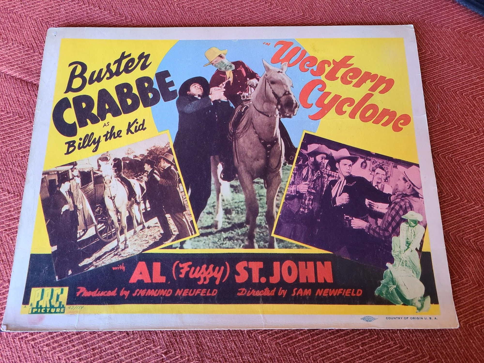 Western Cyclone 1943 Western Lobby Cards