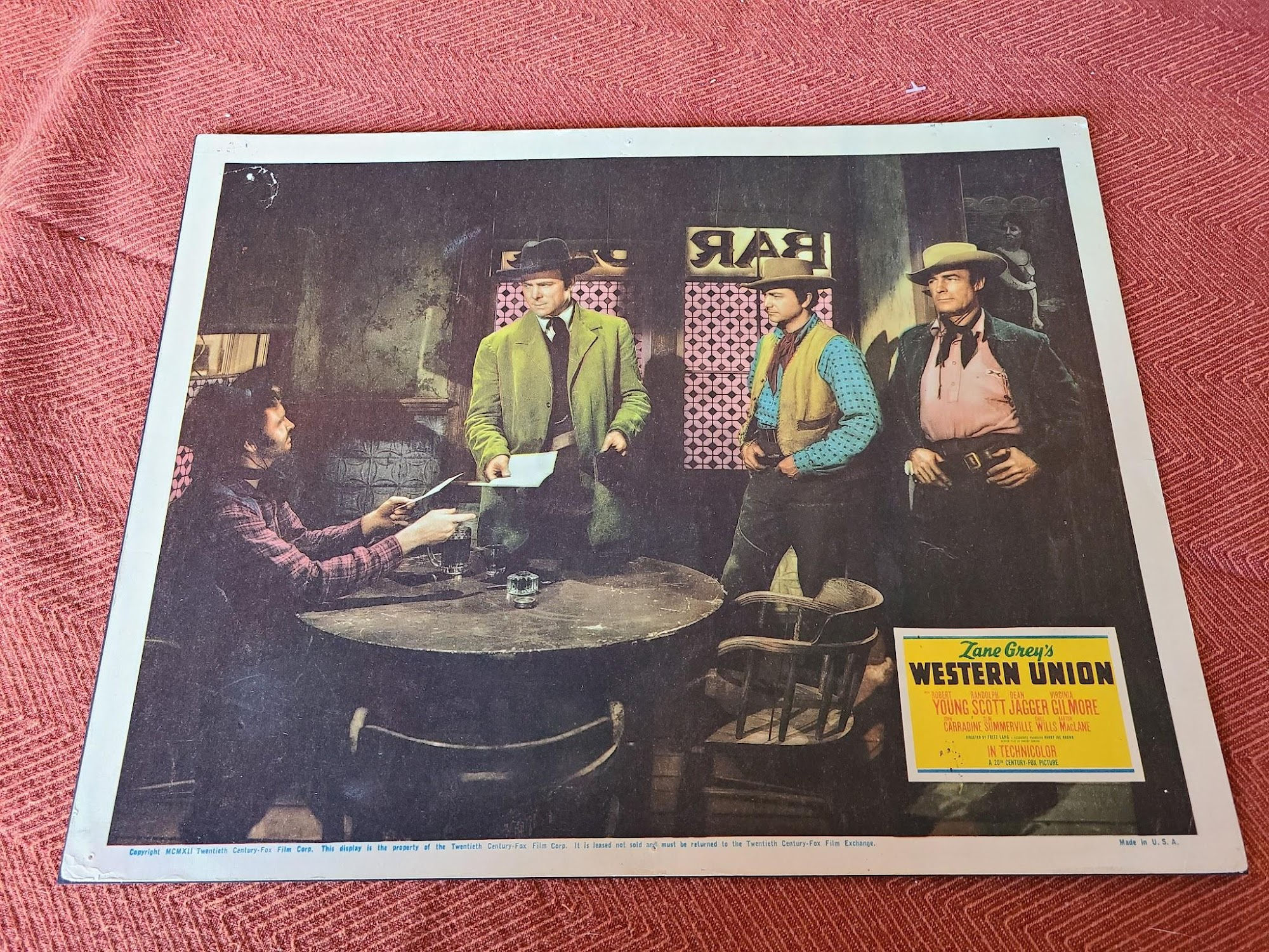 Western Union 1941 Western Lobby Cards