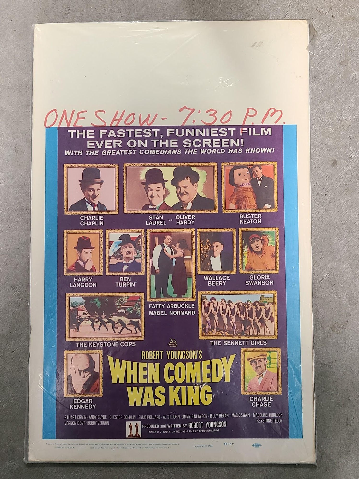 When Comedy Was King 1960 Window Cards