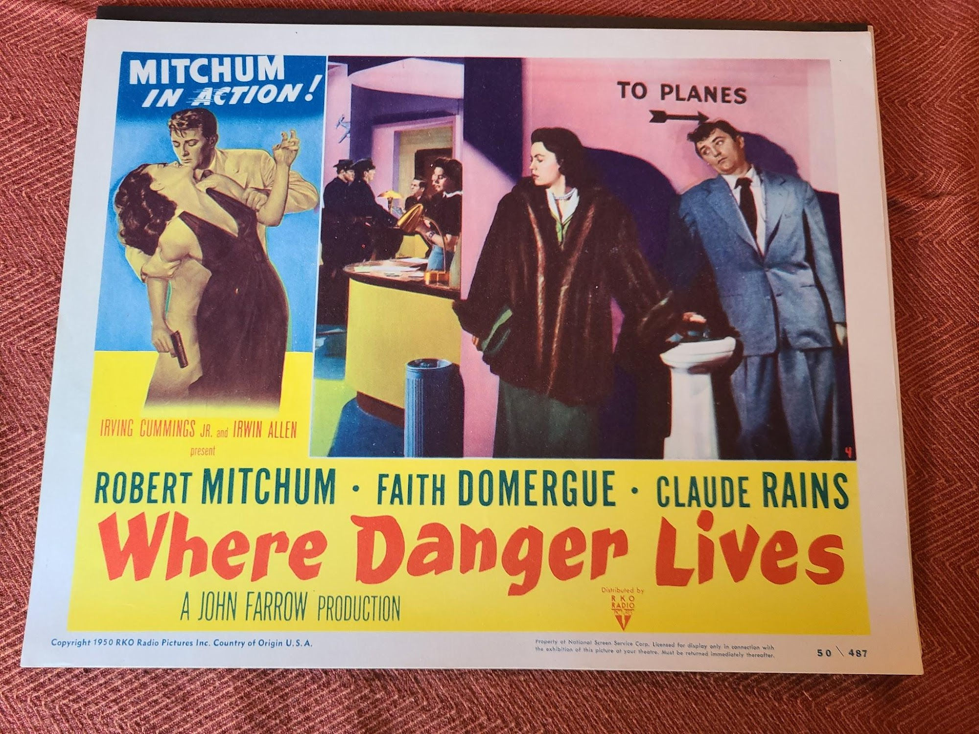 Where Danger Lives 1950 General Lobby Cards