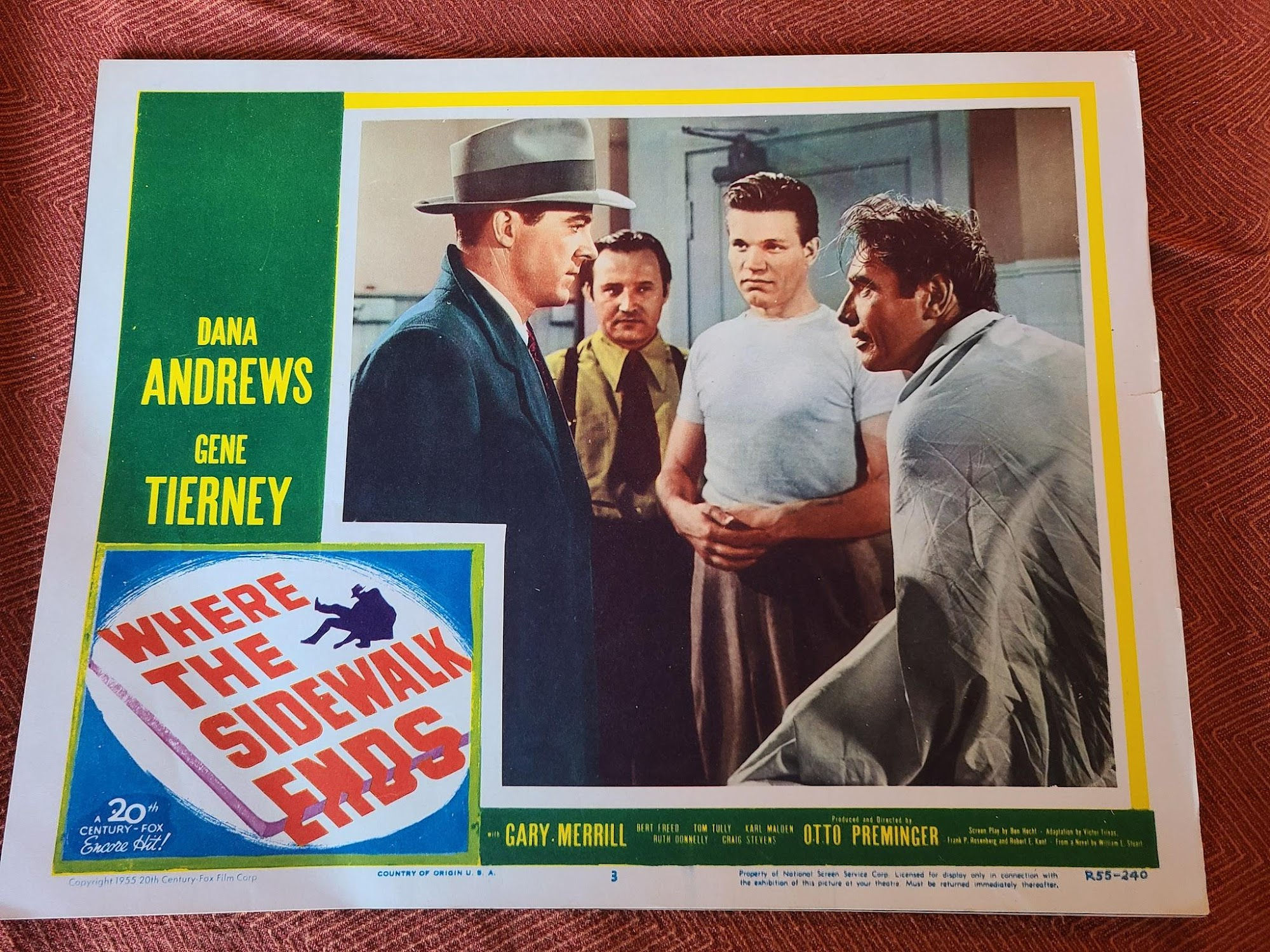 Where The Sidewalk Ends 1950 General Lobby Cards