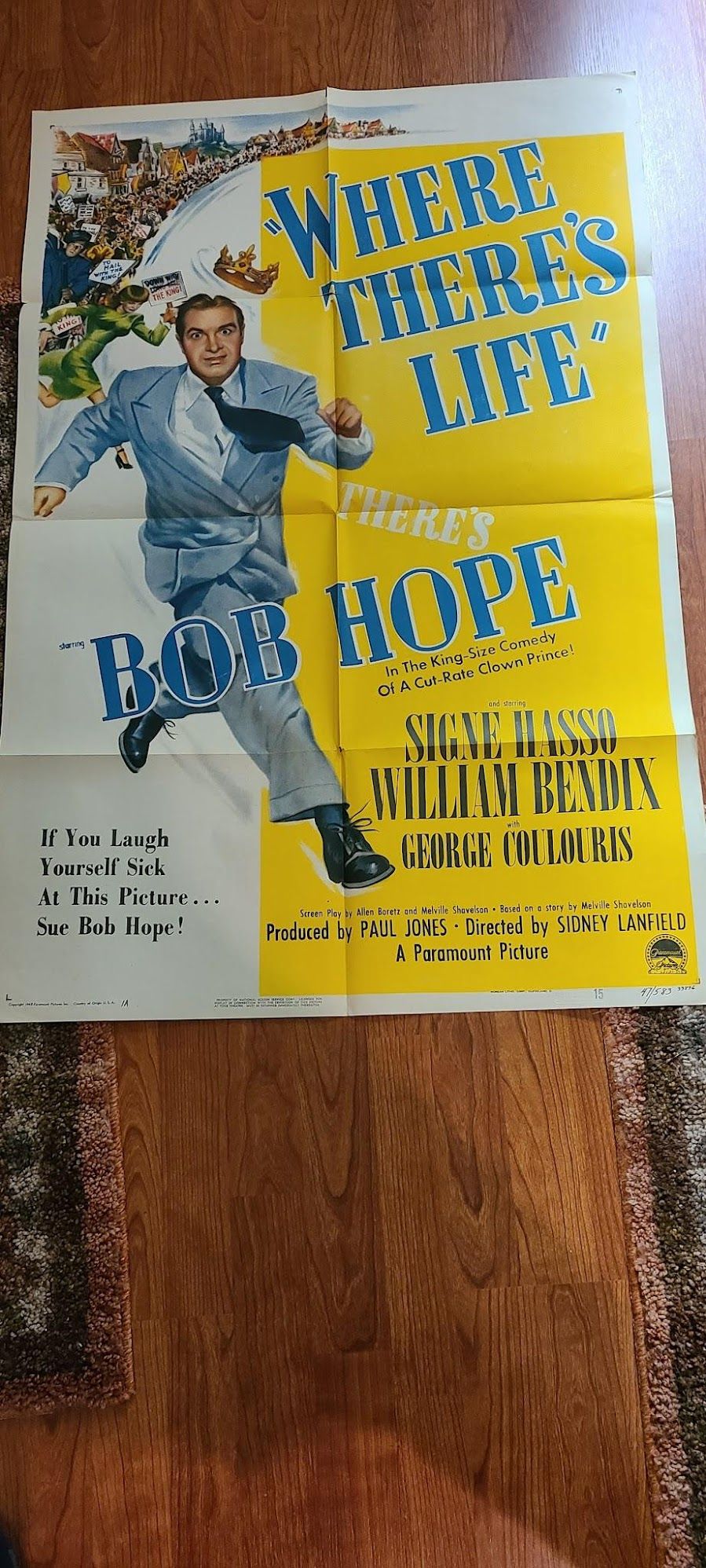 Where There's Life 1947 1 Sheets/US