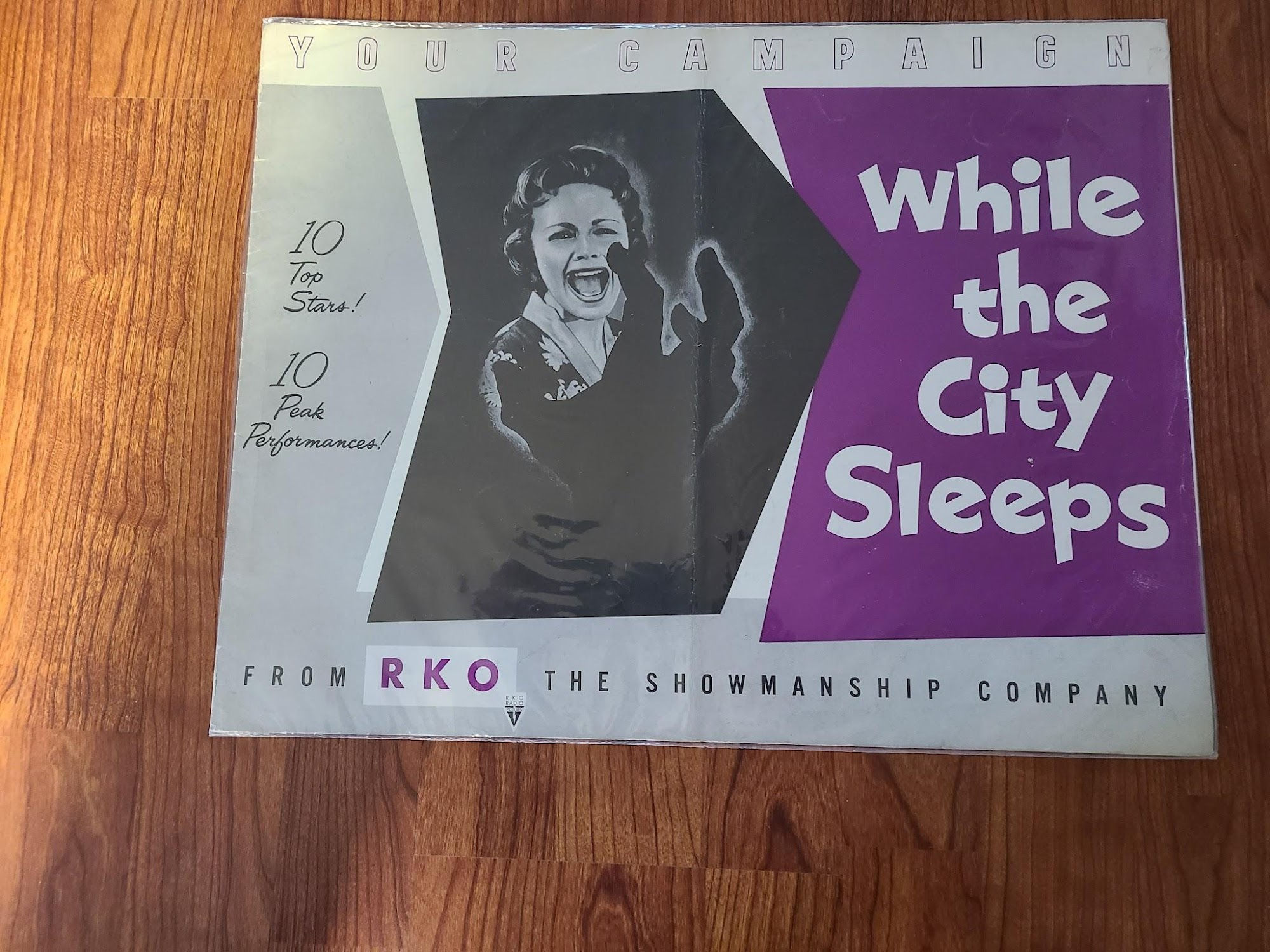 While The City Sleeps 1956 Press Books
