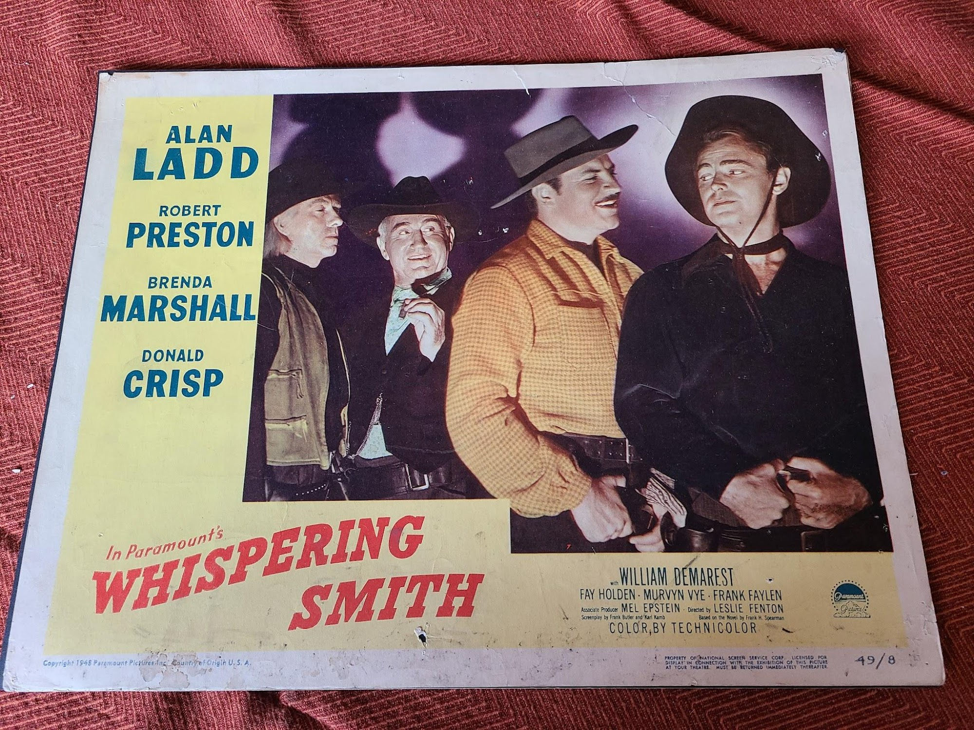 Whispering Smith 1948 Western Lobby Cards