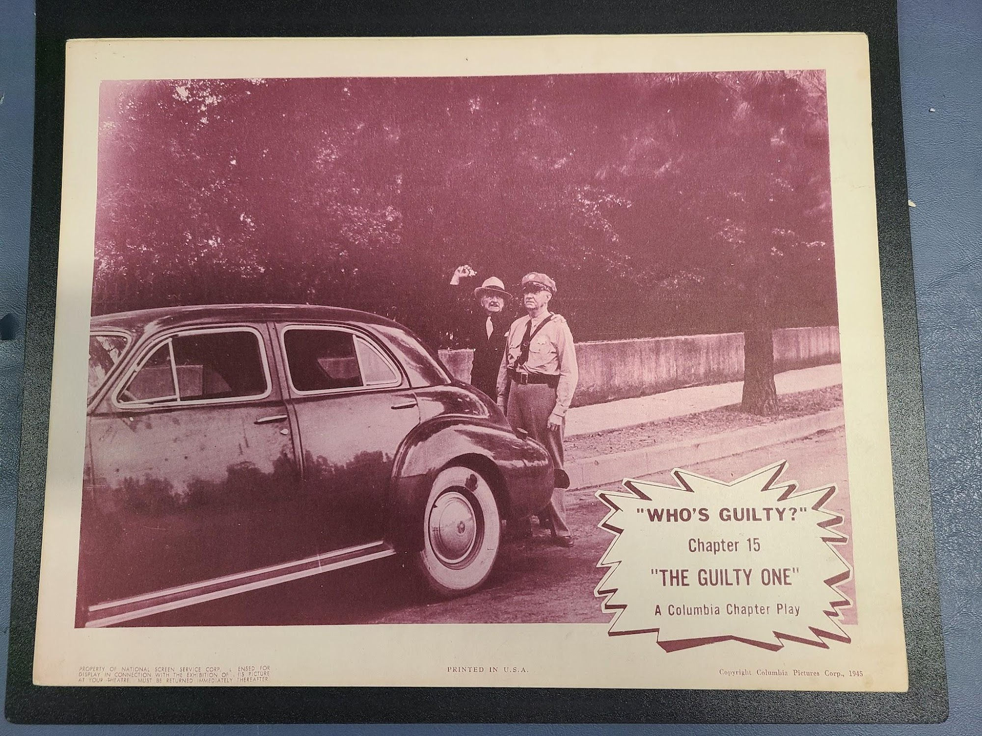 Who's Gulity 1945 Serial Lobby Cards