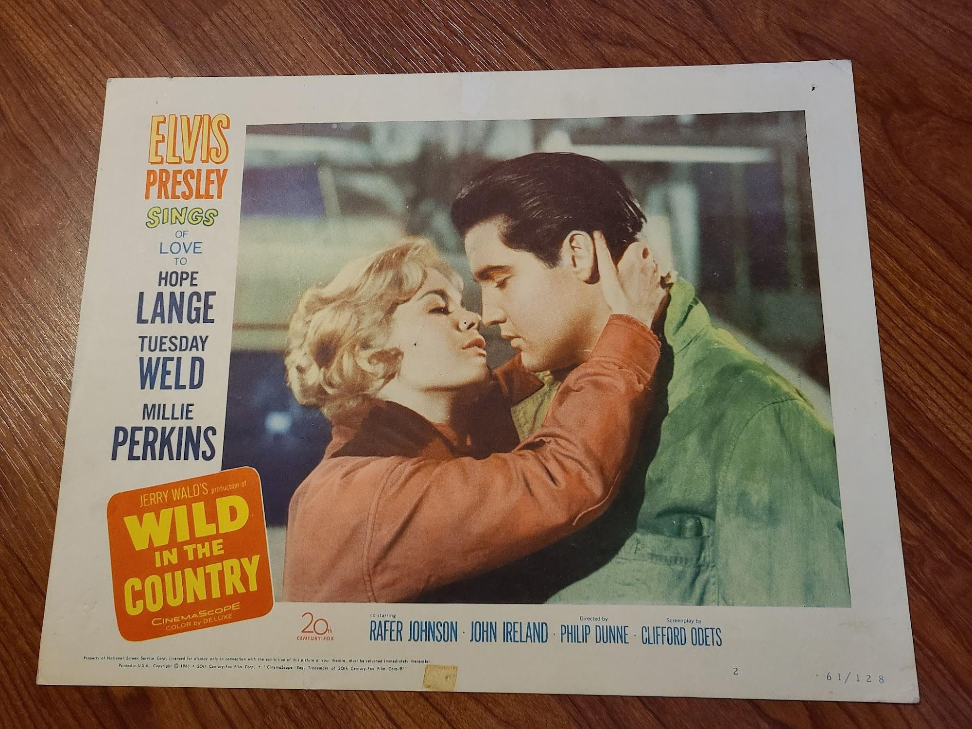 Wild In The Country 1961 General Lobby Cards