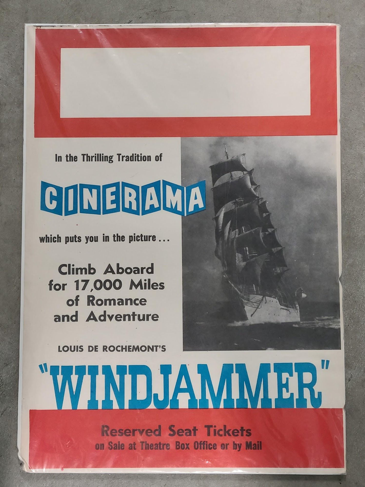 Windjammer 1958 Window Cards