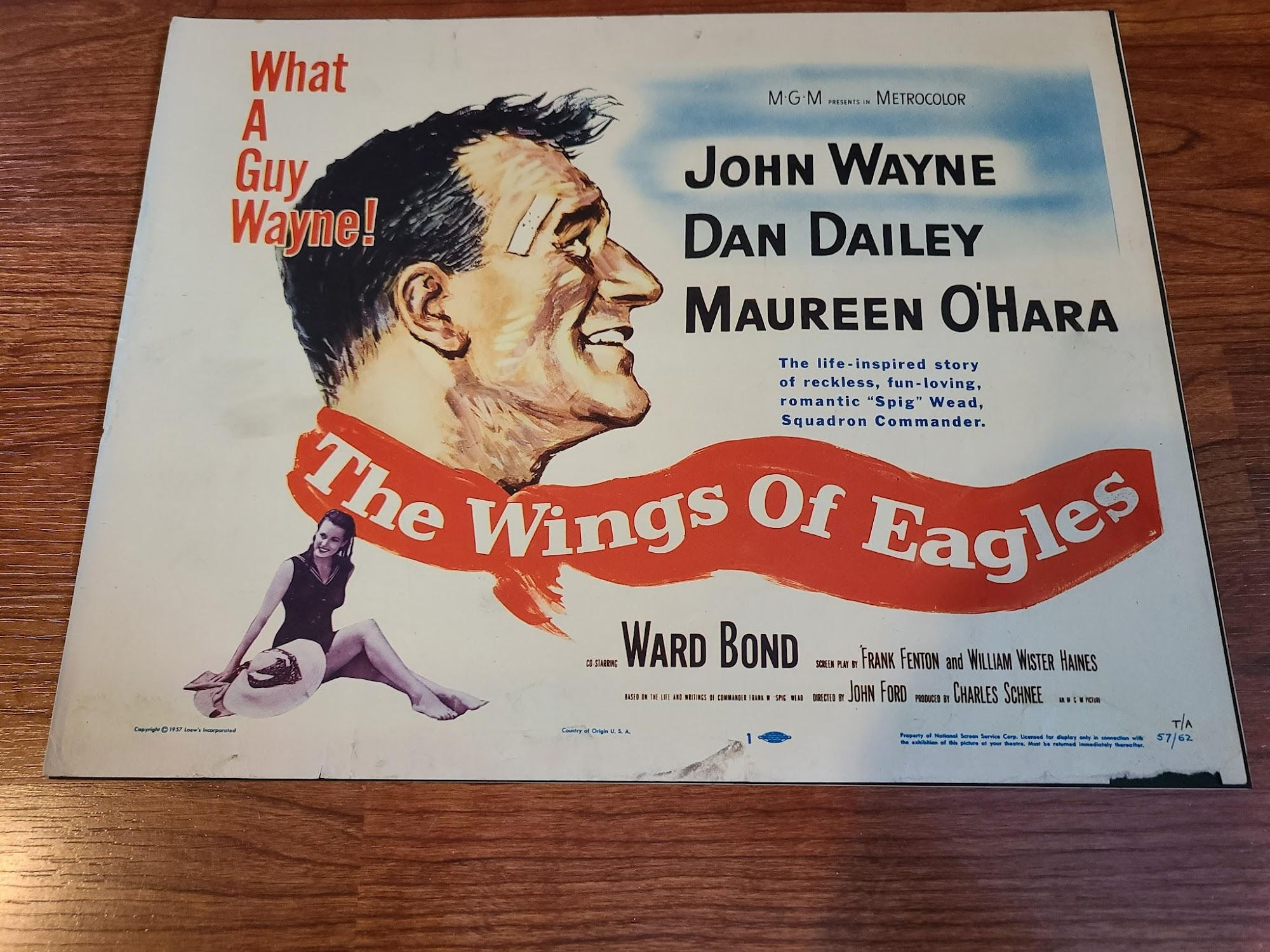 Wings Of Eagles 1957 Military/Aviation Lobby Cards