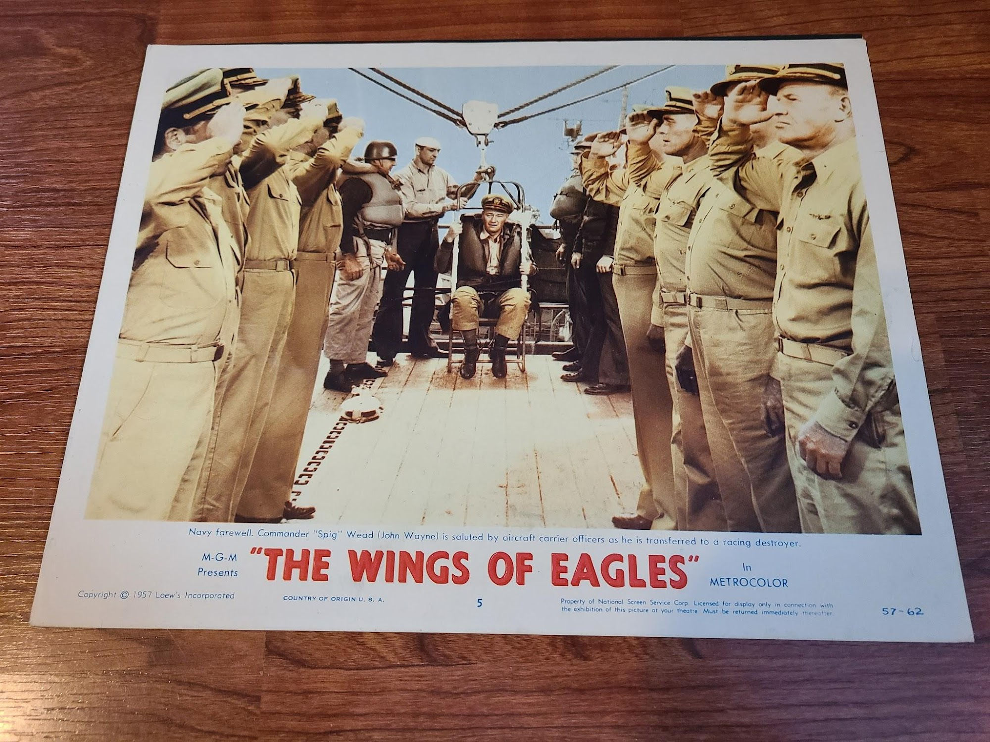 Wings Of Eagles 1957 Military/Aviation Lobby Cards