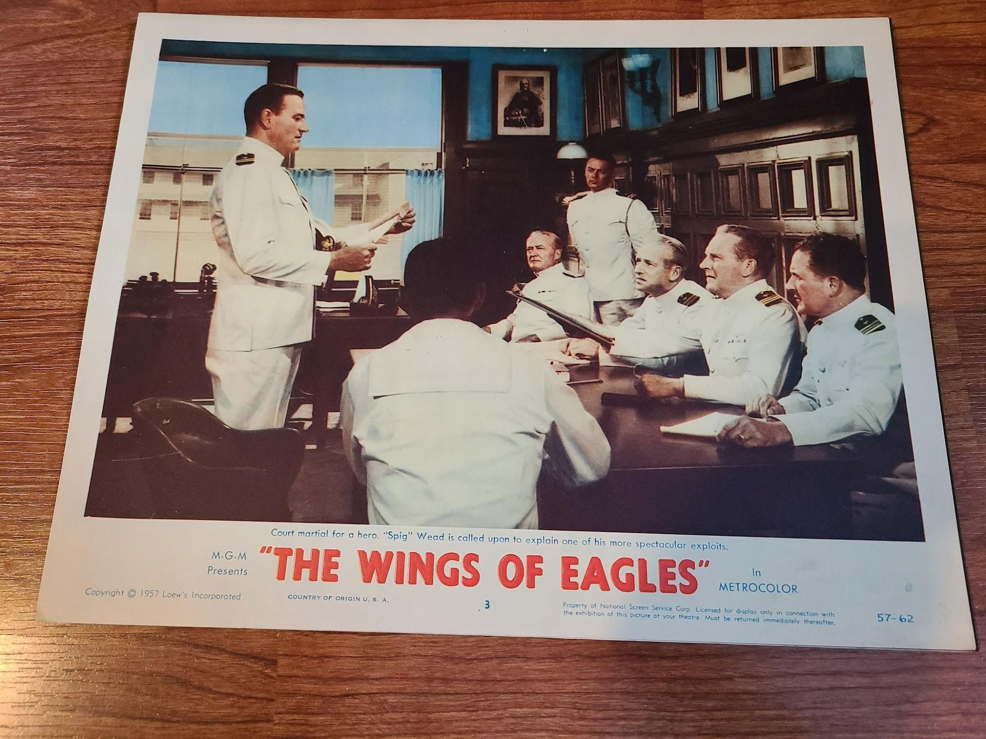 Wings Of Eagles 1957 Military/Aviation Lobby Cards