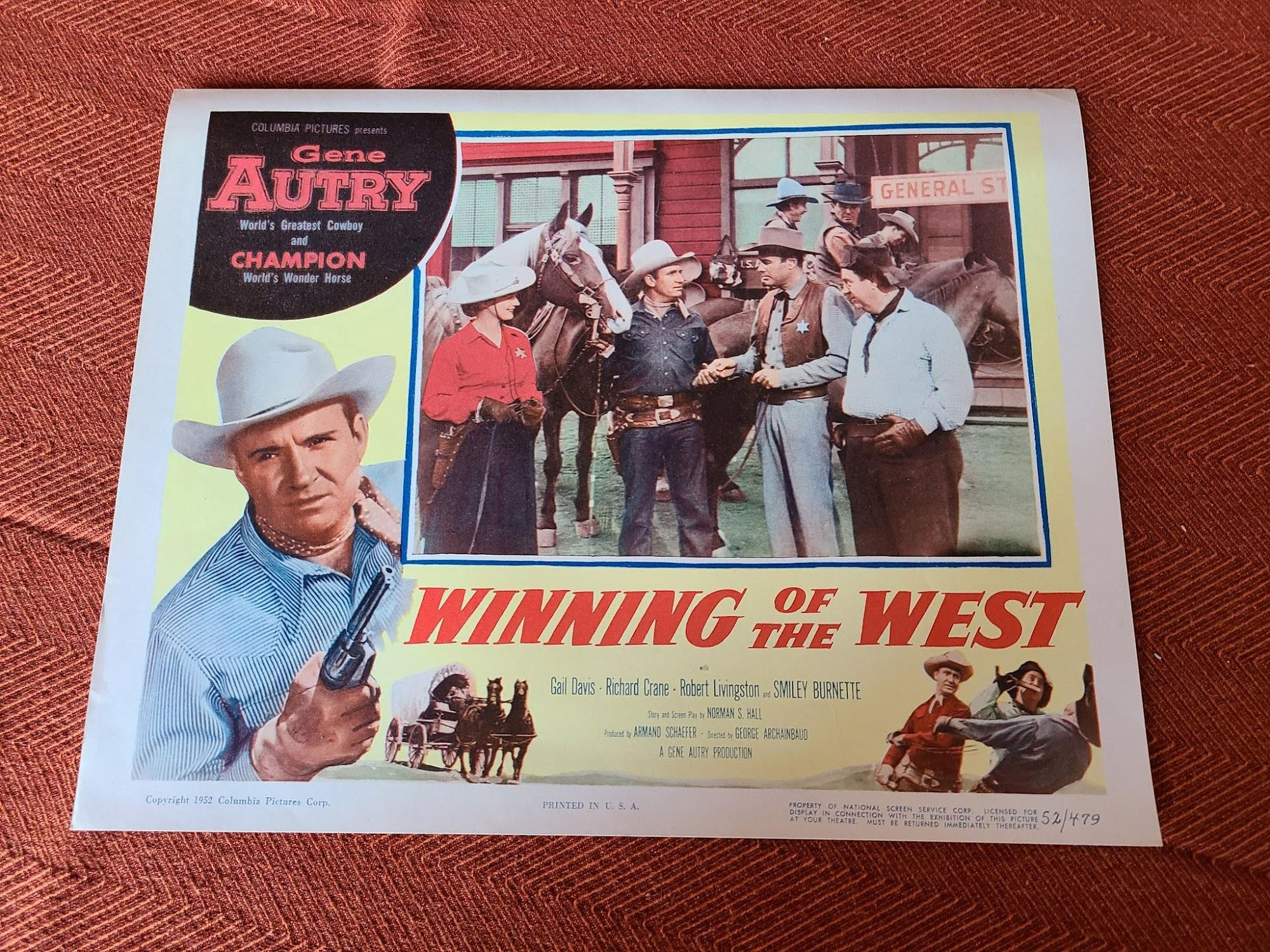 Winning Of The West 1952 Western Lobby Cards