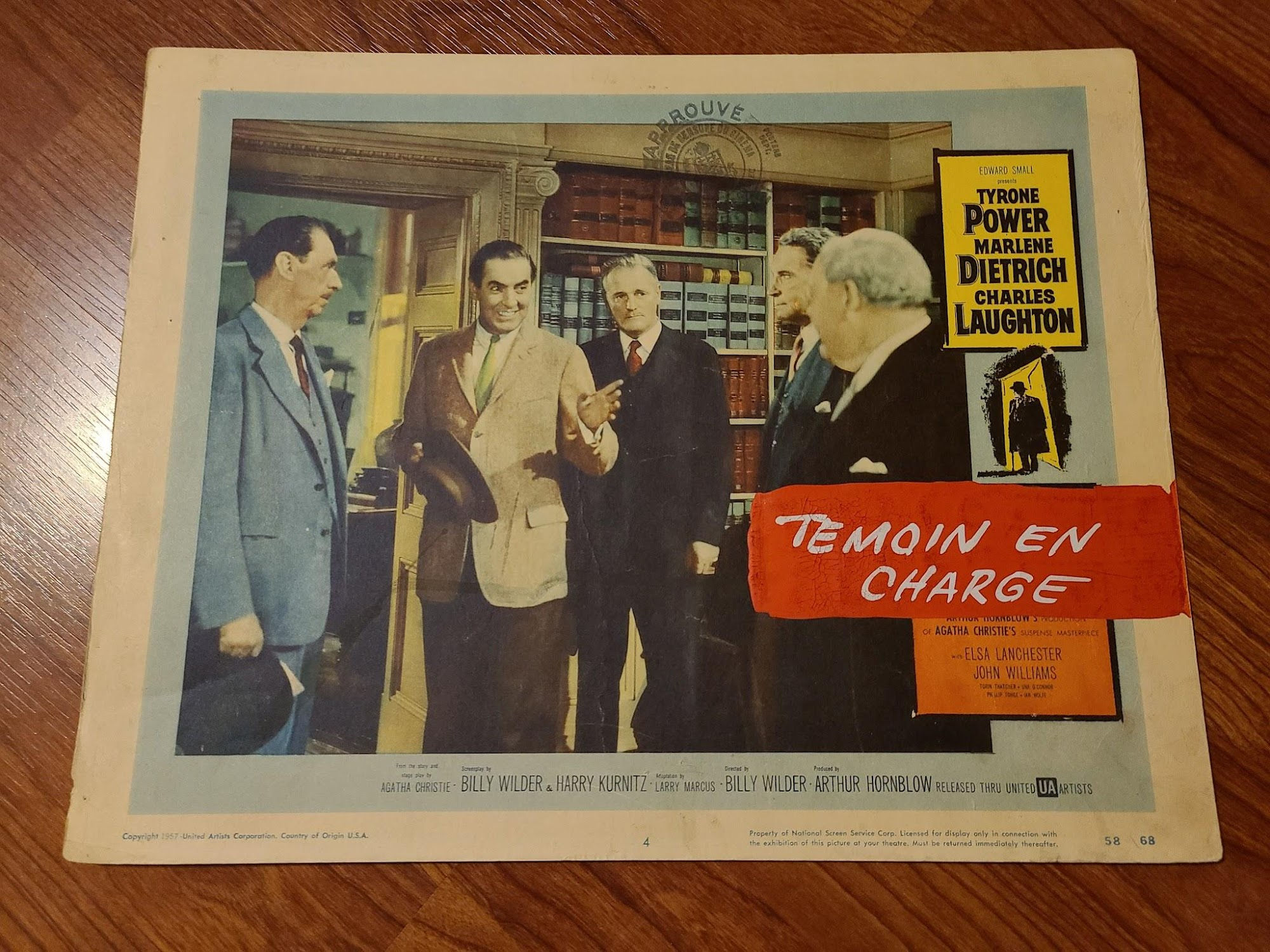 Witness For The Prosecution 1957 General Lobby Cards