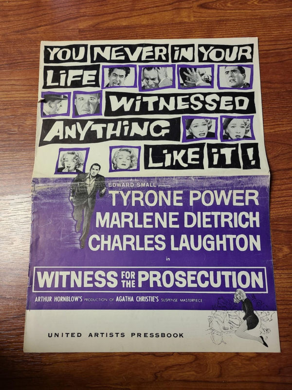 Witness For The Prosecution 1957 Press Books