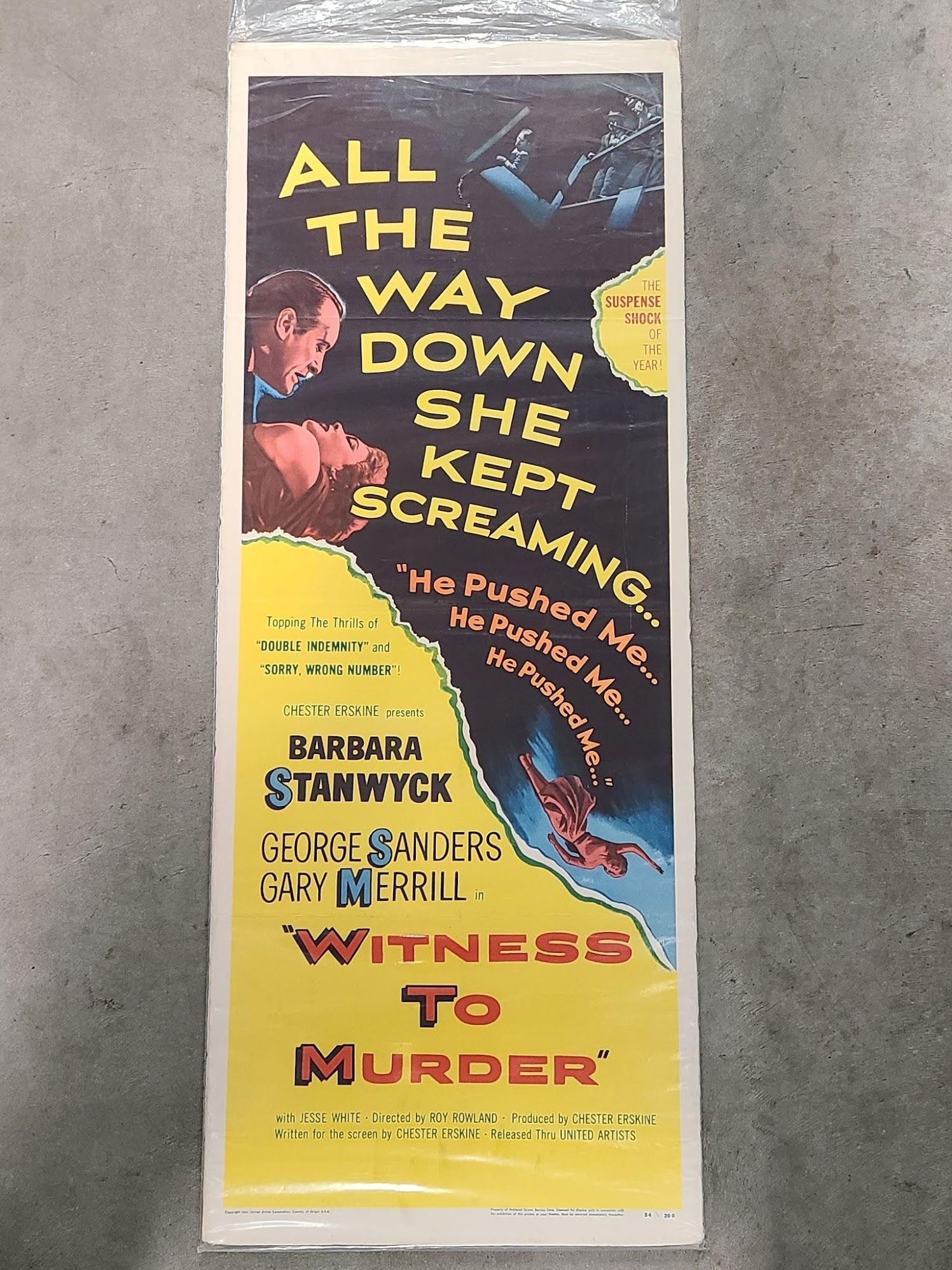 Witness To Murder 1954 Inserts