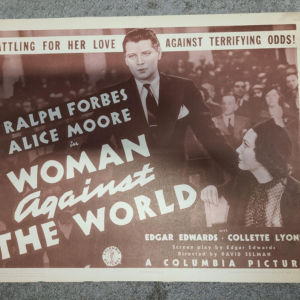 Woman Against The World 1937 Title Cards