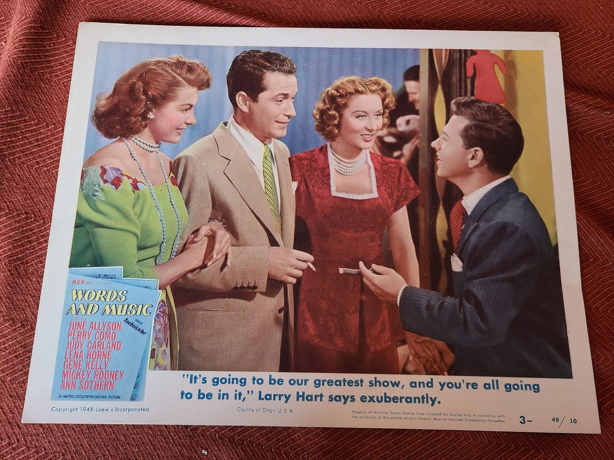 Words And Music 1948 General Lobby Cards