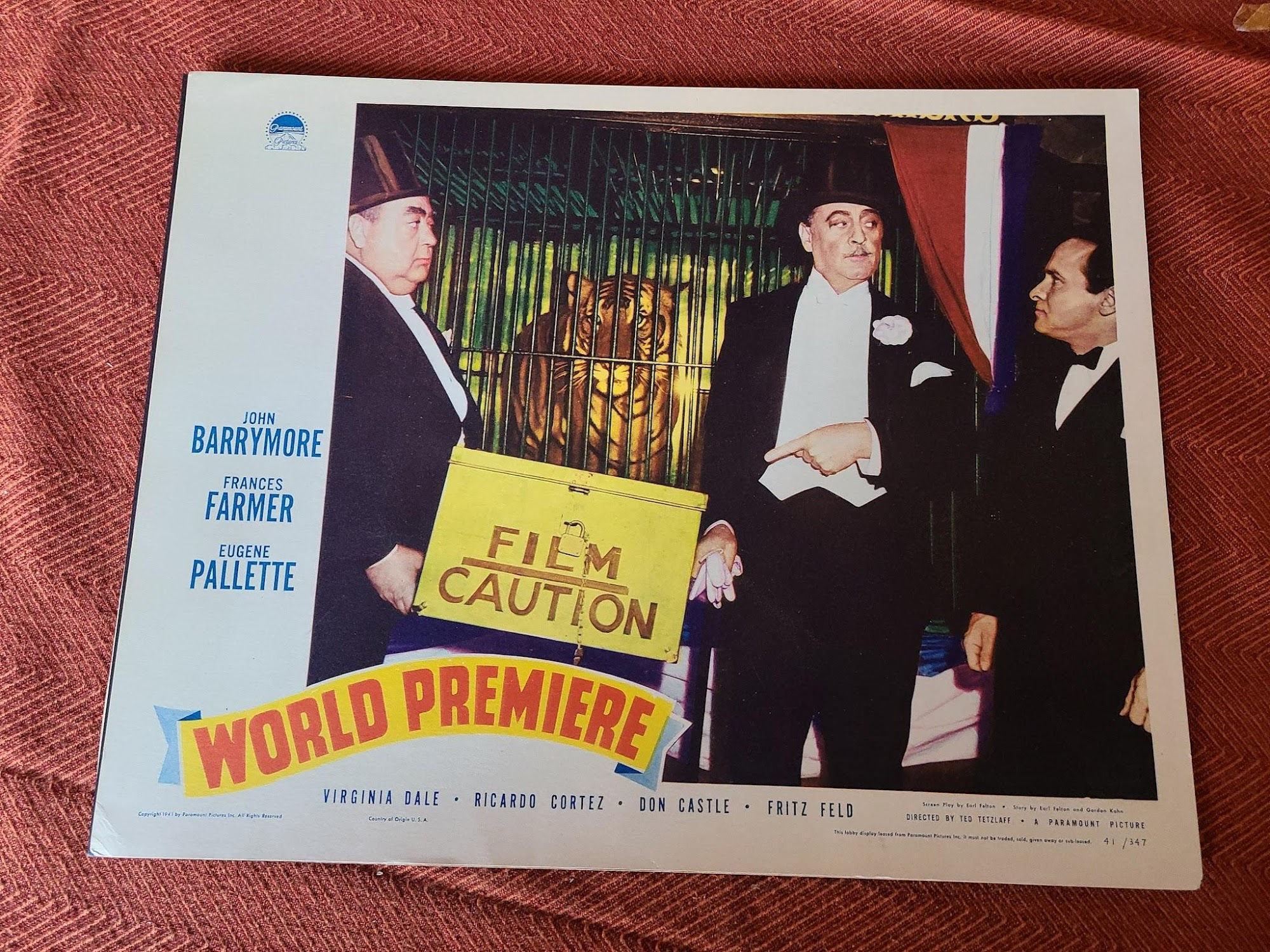World Premiere 1941 General Lobby Cards