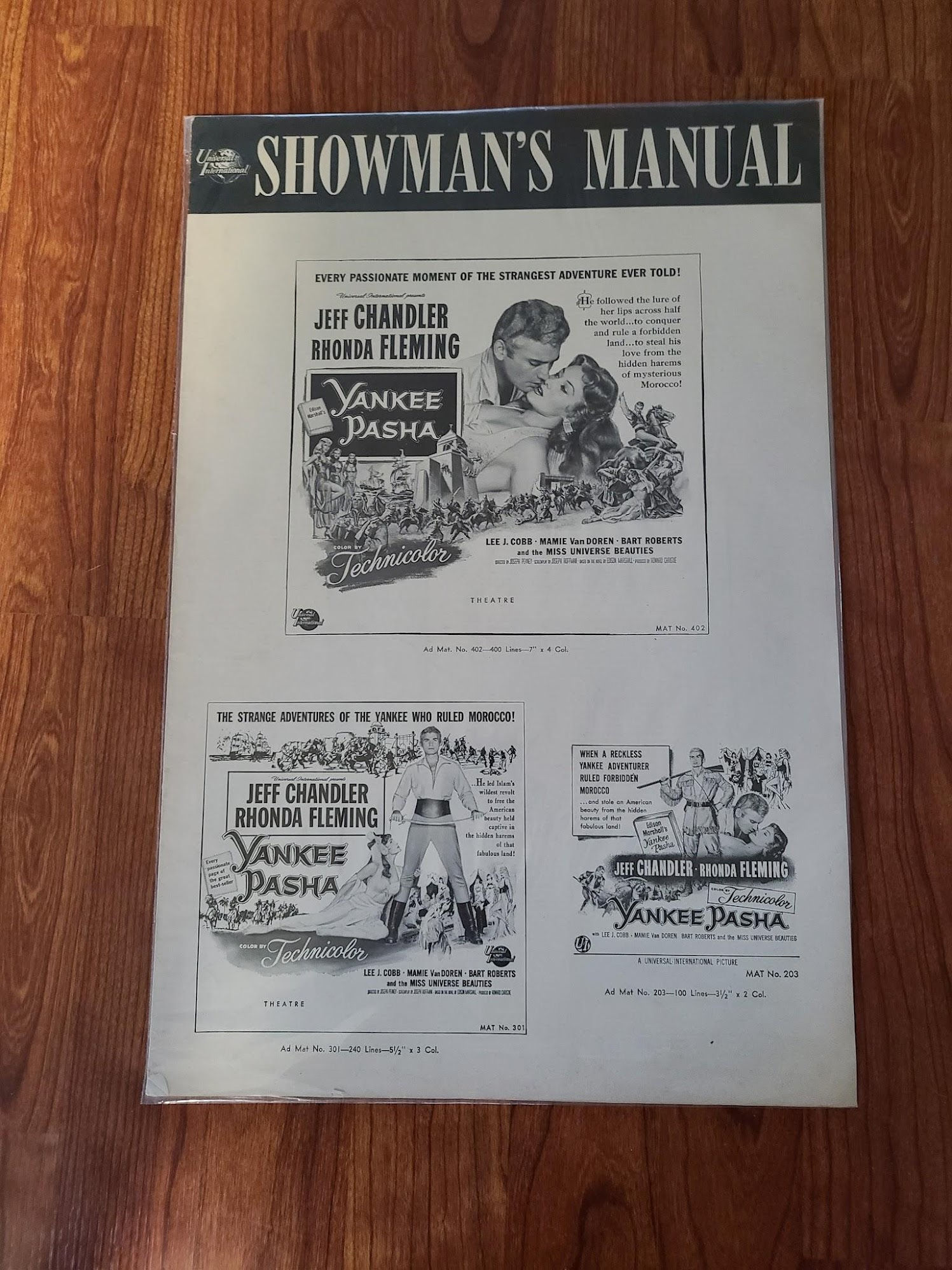 Yankee Pasha 1952 Press Books