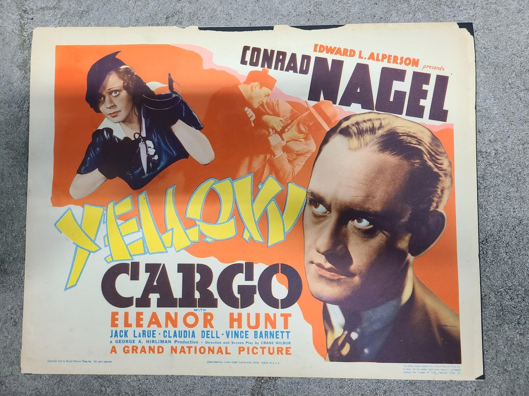 Yellow Cargo 1936 Title Cards