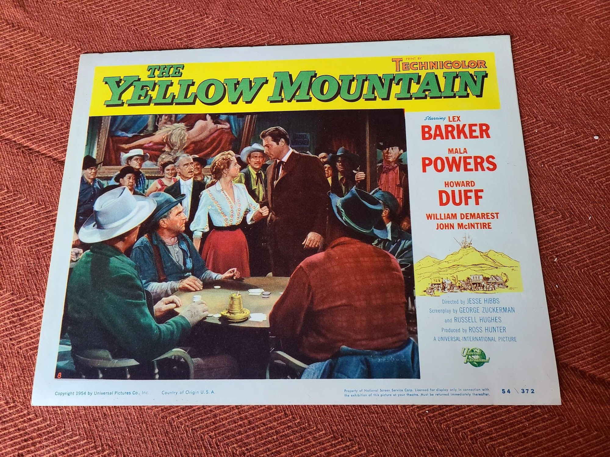 Yellow Mountain 1954 Western Lobby Cards