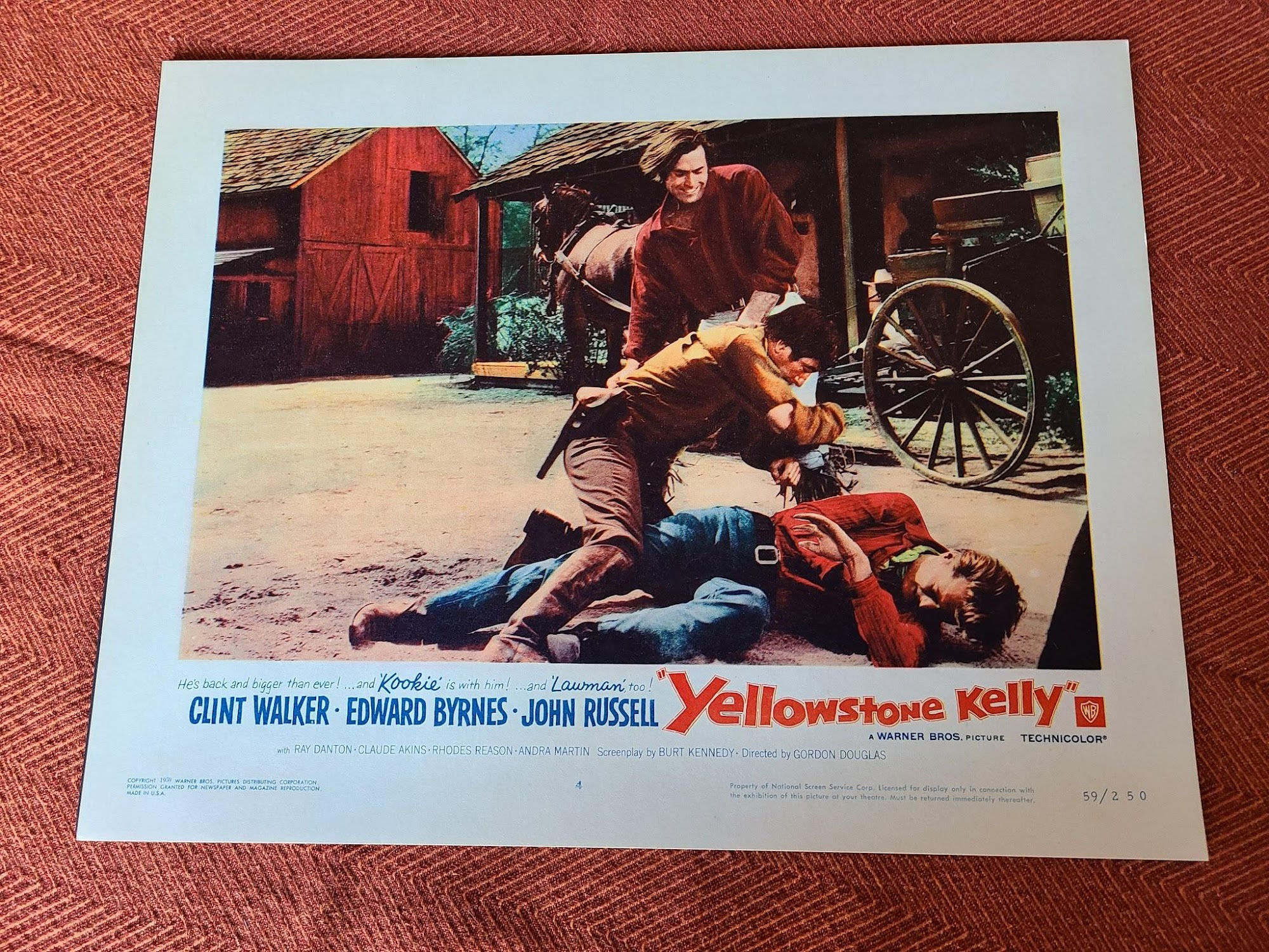 Yellowstone Kelly 1959 Western Lobby Cards