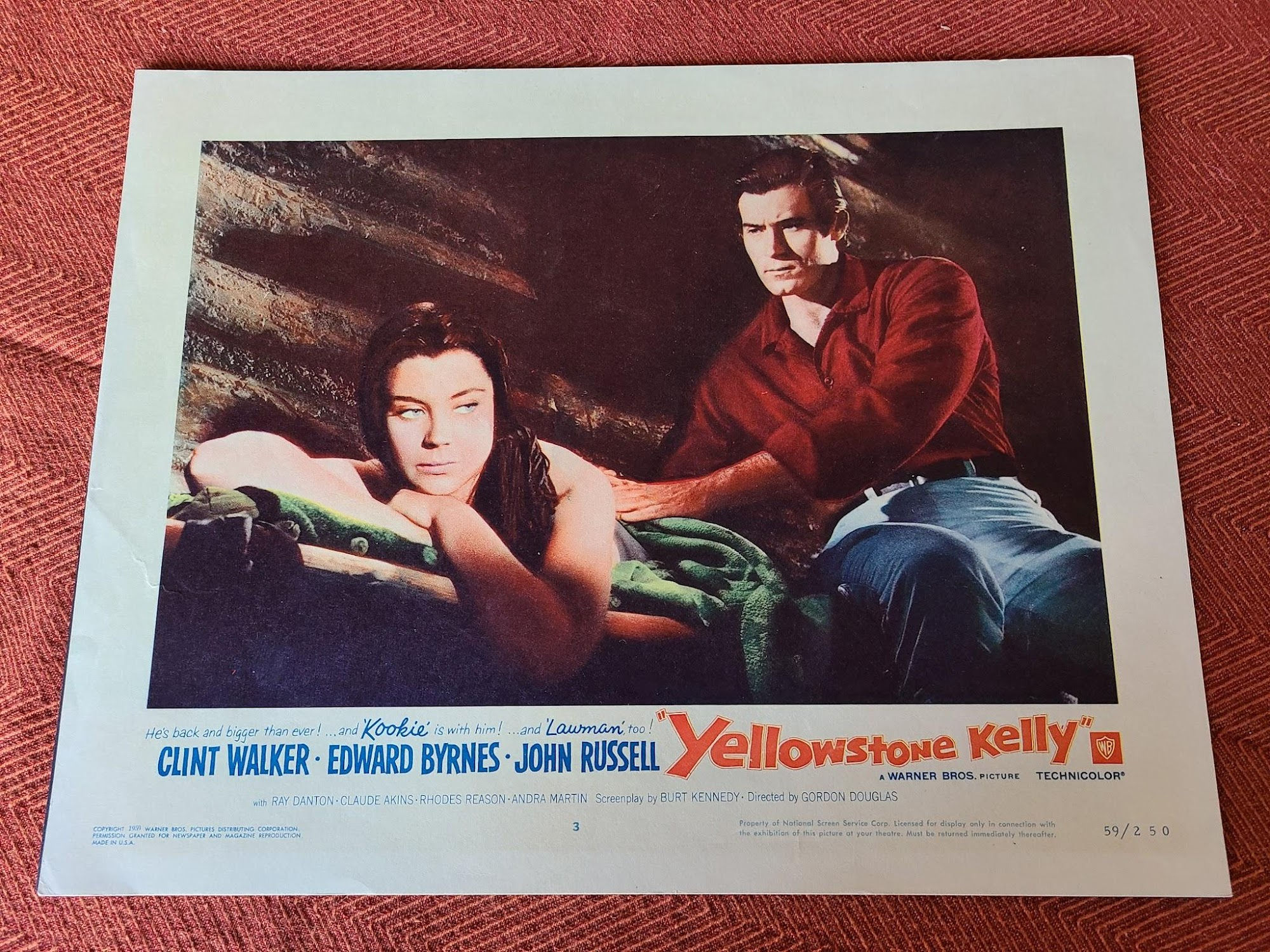 Yellowstone Kelly 1959 Western Lobby Cards