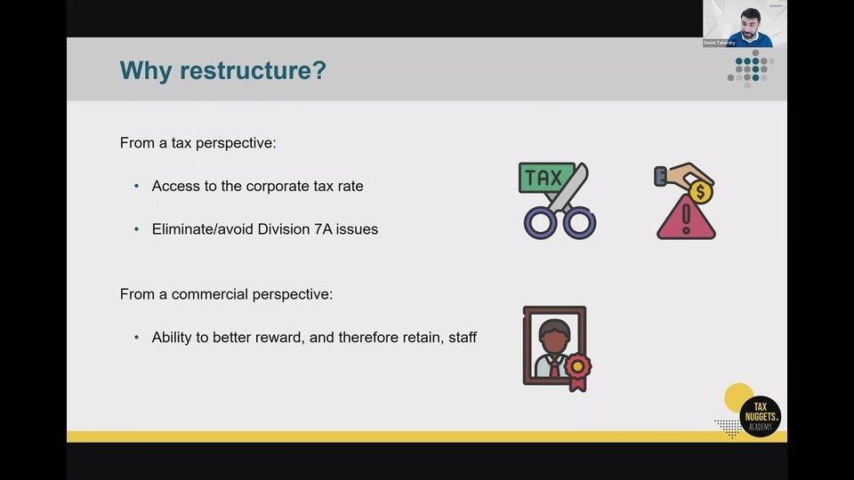 3. Why might you restructure?