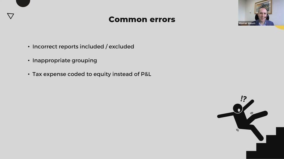 5.1 Common errors when preparing general purpose financial reports