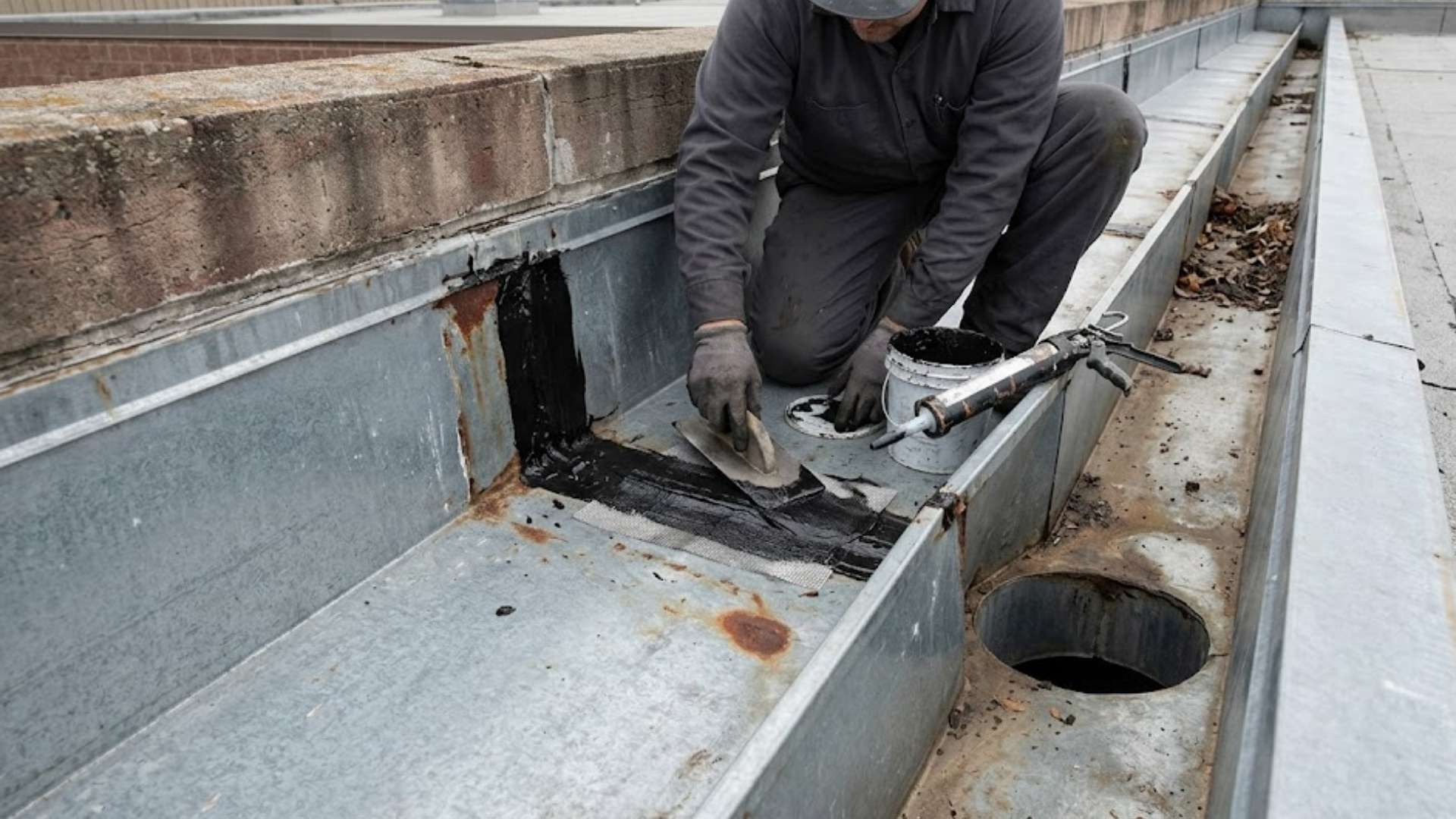 Clogged Gutter Caused Roof Water Damage Inside in Sullivan, MO