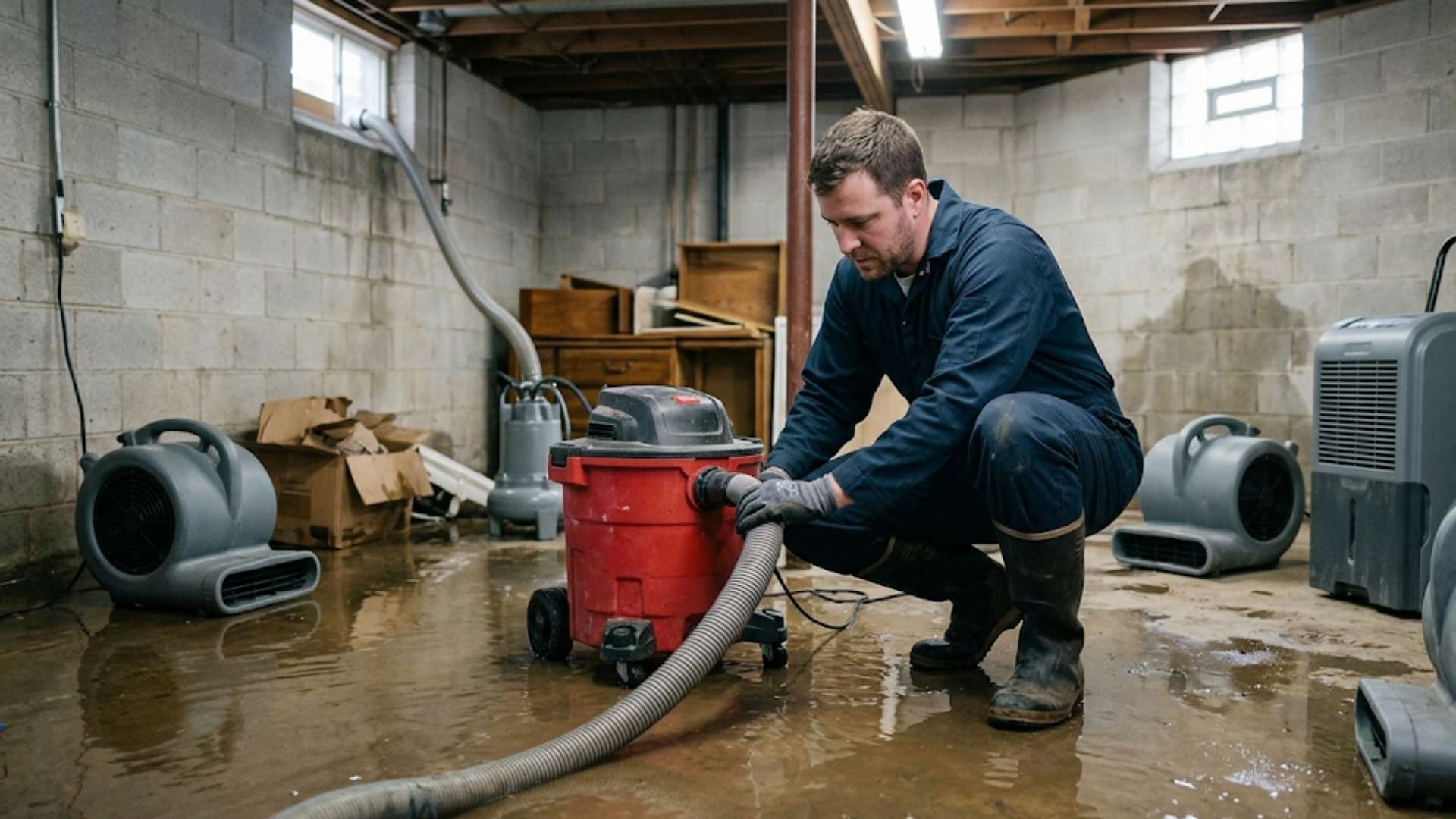 Basement Flood Cleanup in Aptos, CA