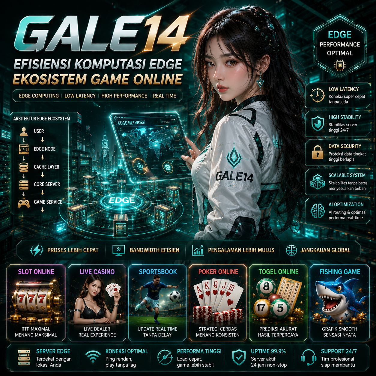 GALE14 : Efisiensi Komputasi Edge Ekosistem Game Online
