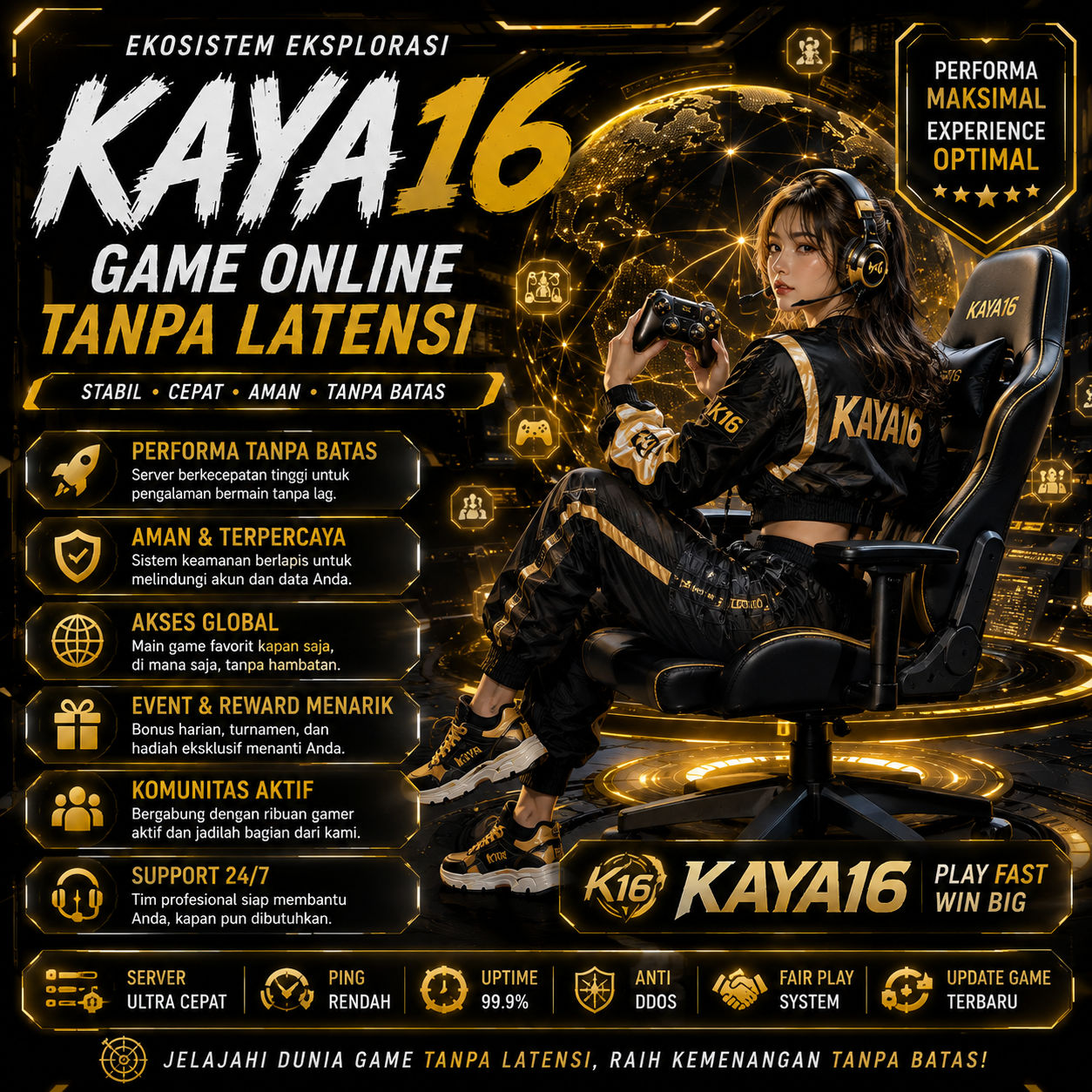 KAYA16 : Ekosistem Eksplorasi Game Online Tanpa Latensi