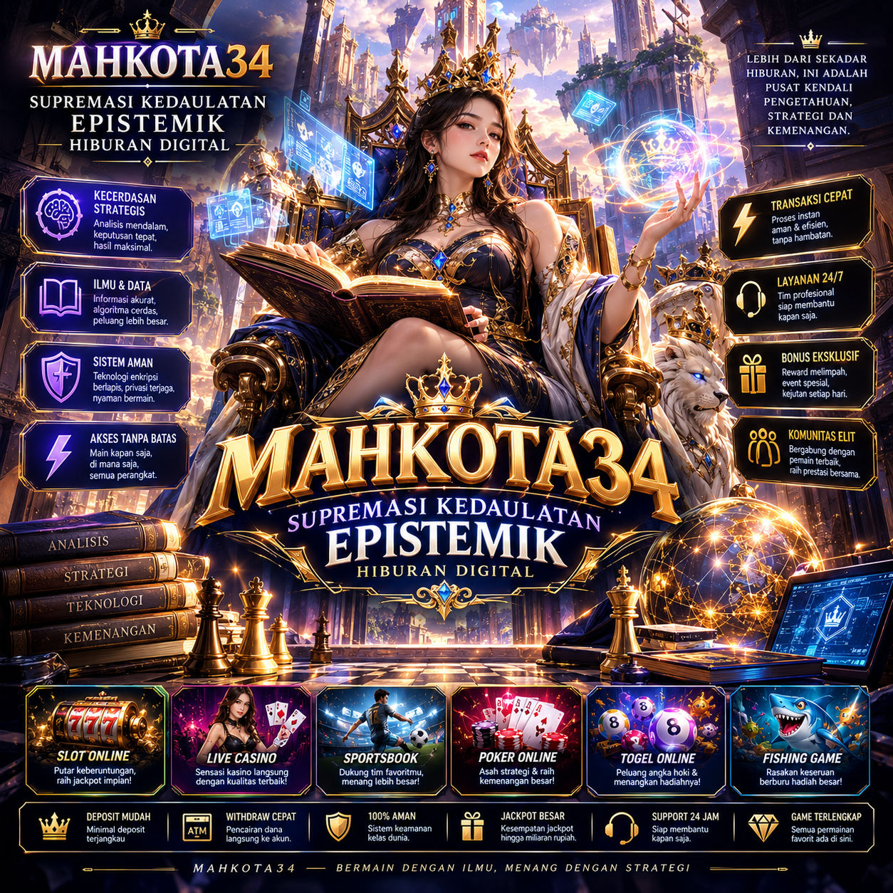 MAHKOTA34 : Supremasi Kedaulatan Epistemik Hiburan Digital
