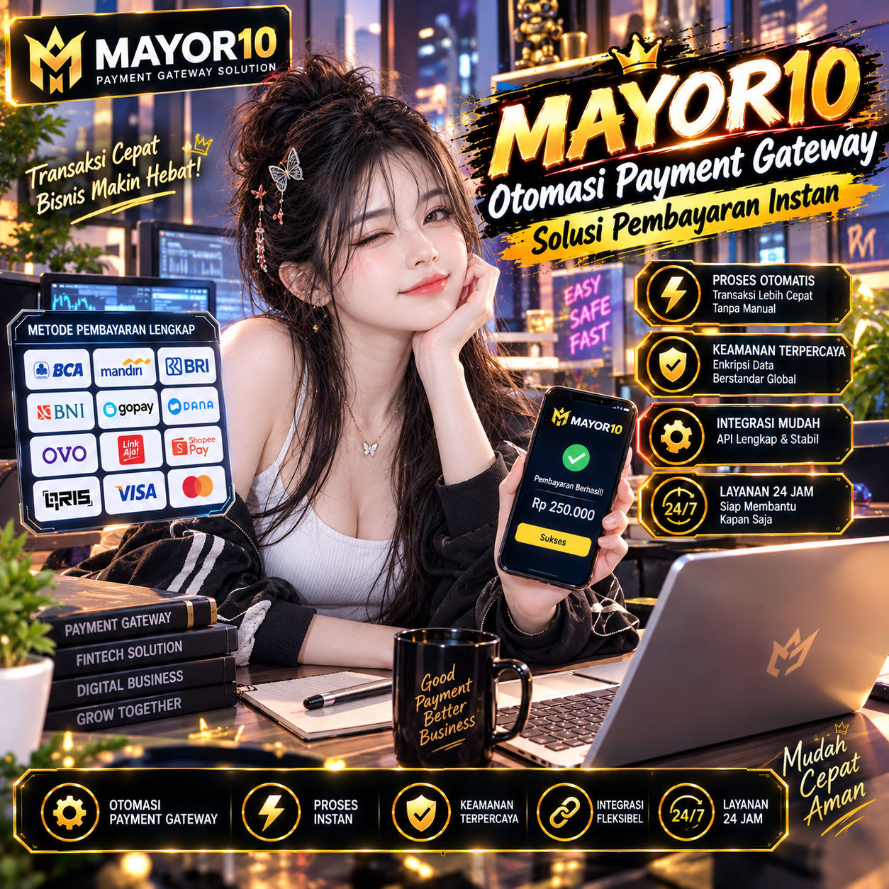 MAYOR10 | Otomasi Payment Gateway Solusi Pembayaran Instan