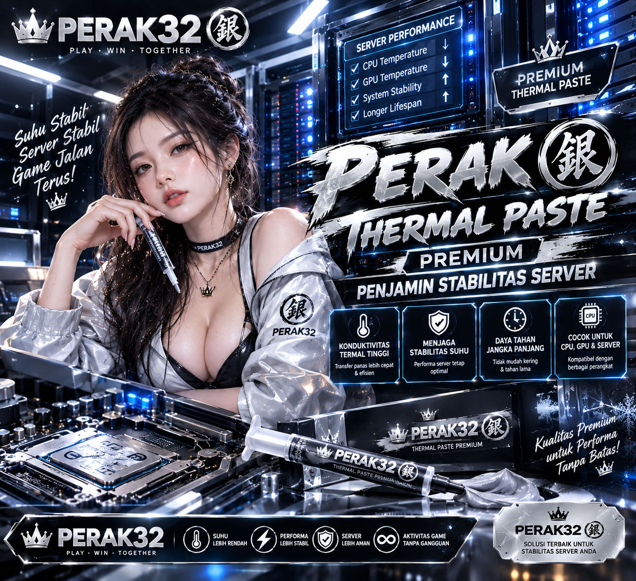 PERAK32 銀 Thermal Paste Premium Penjamin Stabilitas Server