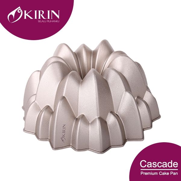 KIRIN PREMIUM CAKE PAN DIE CAST CASCADE CHAMPAGNE GOLD - Hiro Electronics