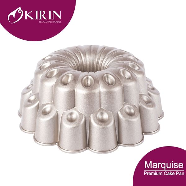 KIRIN PREMIUM CAKE PAN DIE CAST MARQUISE CHAMPAGNE GOLD - Hiro Electronics