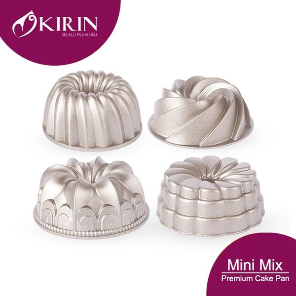 KIRIN PREMIUM CAKE PAN DIE CAST MINI MIX CHAMPAGNE GOLD - Hiro Electronics