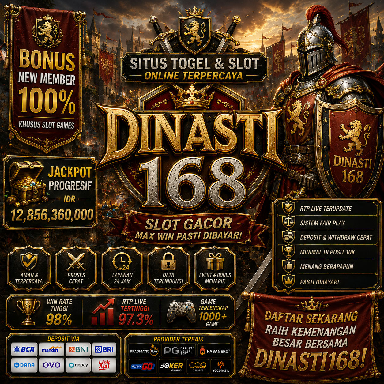 DINASTI168 : Ksatria Bertemu Kekuatan Kerajaan!