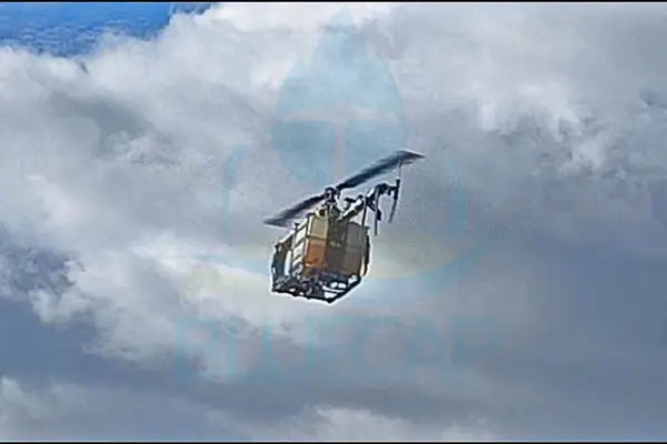 BlueCapHeli® completing an airborne field demonstration