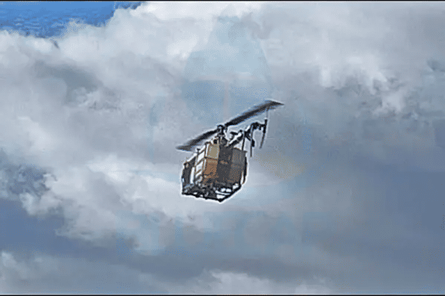 BlueCapHeli® during an airborne field demonstration