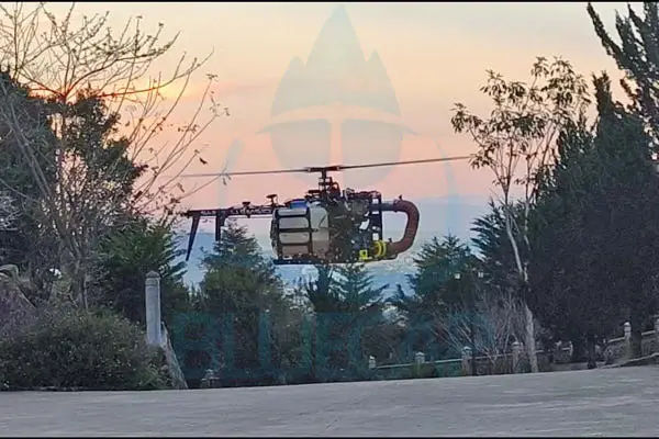 BlueCapHeli® operating during a low-altitude survey demonstration