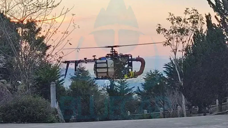 BlueCapHeli® operating during a low-altitude field demonstration