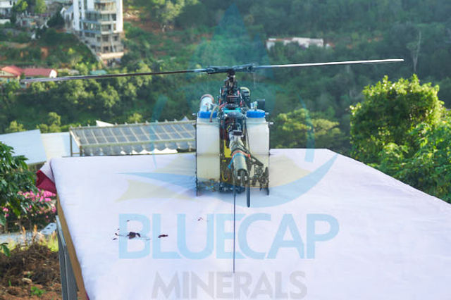 BlueCapHeli® rotorcraft platform ready for inspection