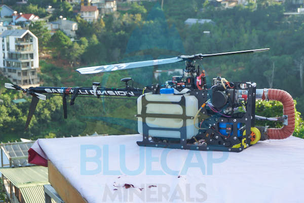 BlueCapHeli® engineering configuration viewed during field preparation