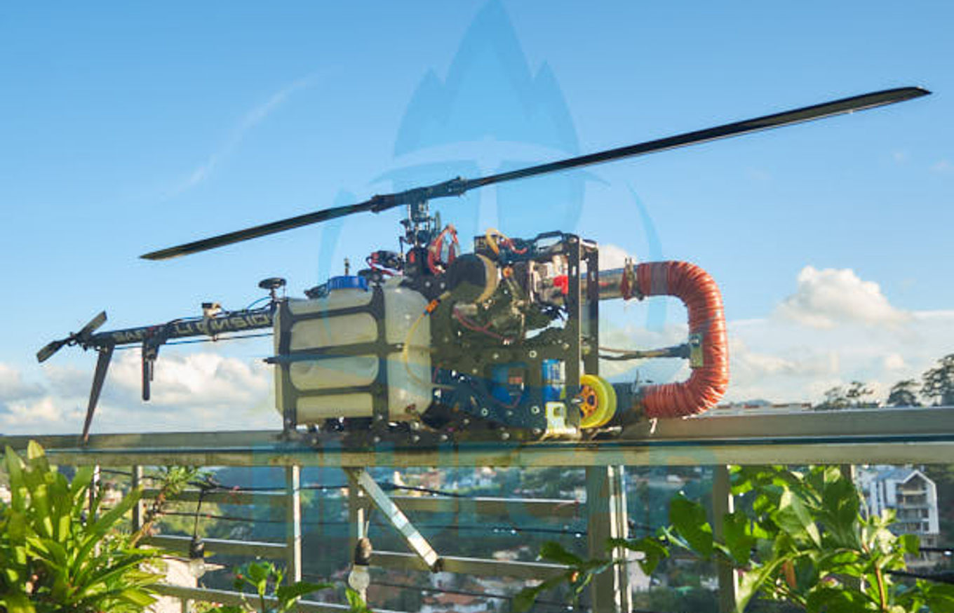 BlueCap airborne survey equipment in field operation