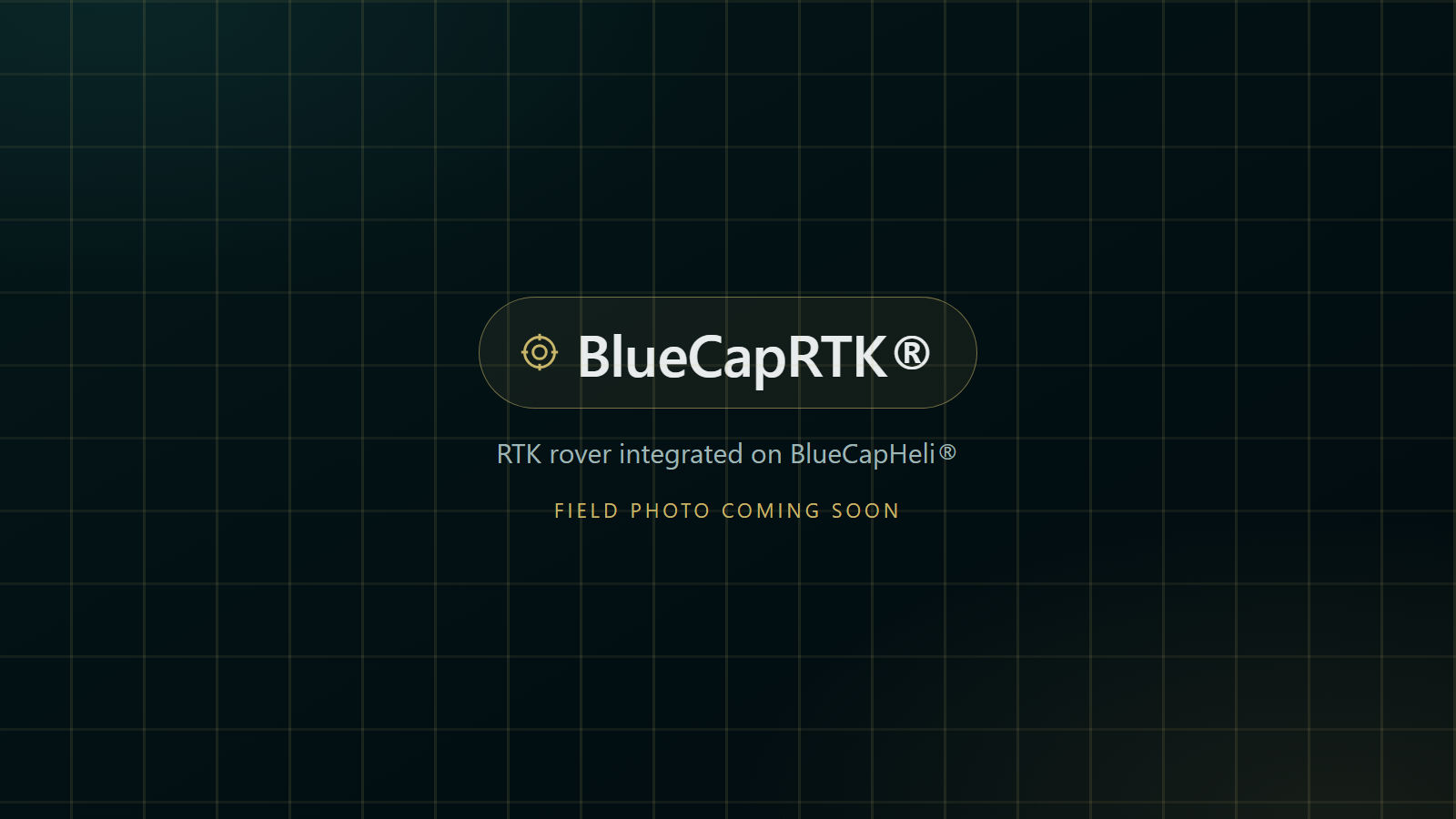 BlueCapRTK® rover integrated on BlueCapHeli® — field photograph coming soon