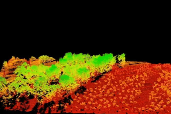 BlueCap drone LiDAR terrain map with elevation data